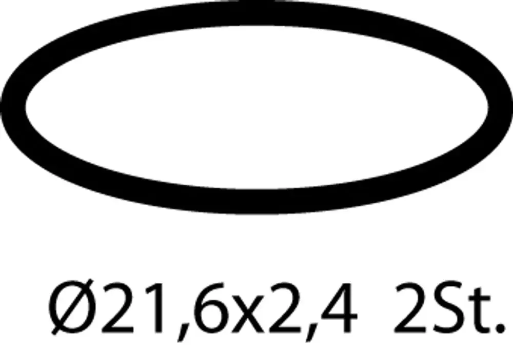 Schwarzer O-Ring mit ovaler Form, auf weißem Hintergrund. Ideal Standard Produktbeschreibung für Dichtungsanwendungen.